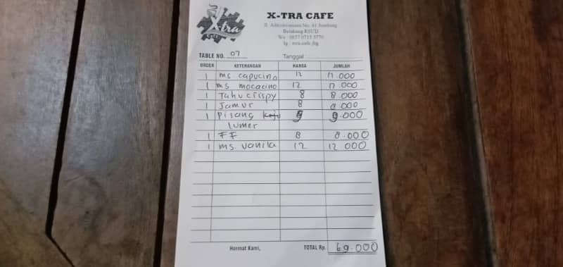 x-tra cafe jombang
